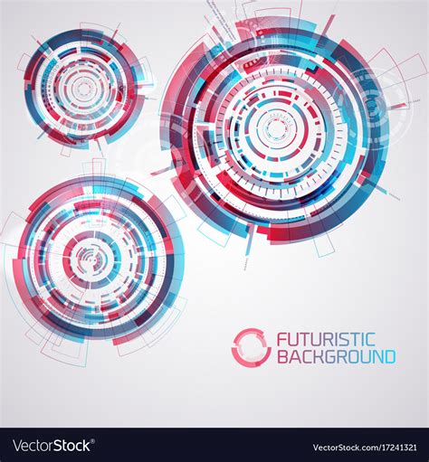 Modern Futuristic Circles Set Royalty Free Vector Image