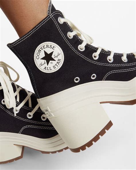 Converse Chuck 70 De Luxe Heel Black In 2023 Converse Heels Converse High Heels Cute Shoes