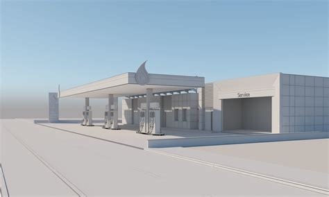 Gas Station Scene 3d Model Cgtrader