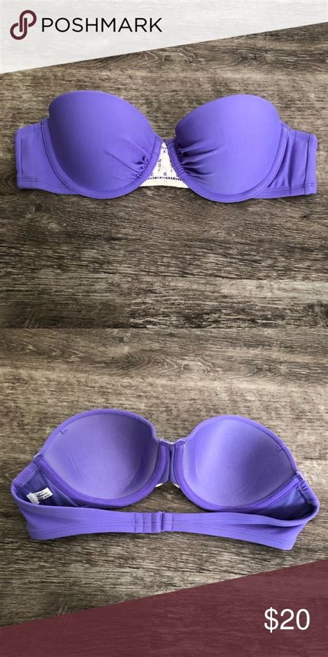Aerie Bandeau Bikini Top Purple Bikini Tops Bandeau Bikini Bikinis
