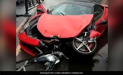 Woman Crashes Ferrari Moments After Renting It Watch