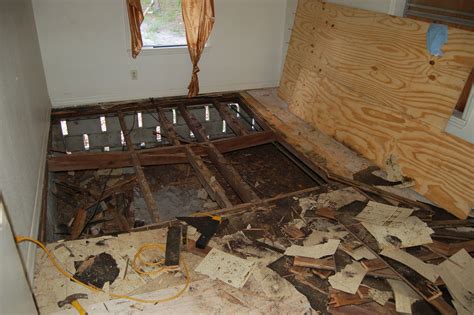 How do i clean my bathroom floor? BEFORE - older wood frame homes do suffer from subfloor damage through the years. Replaced ...