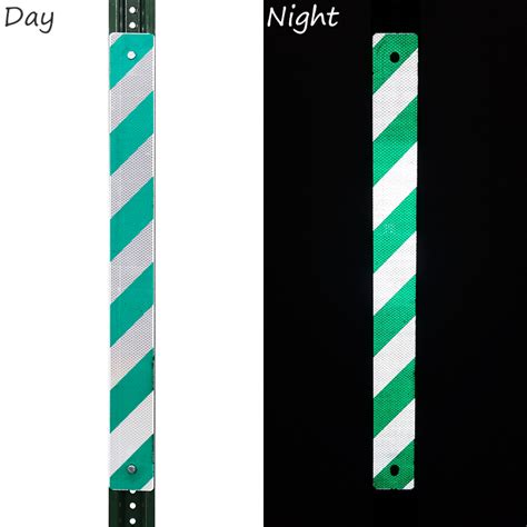 Green And White Reflective Post Panels Signs