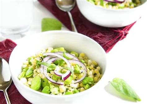 Fresh Corn And Fava Bean Salad Just A Little Bit Of Bacon