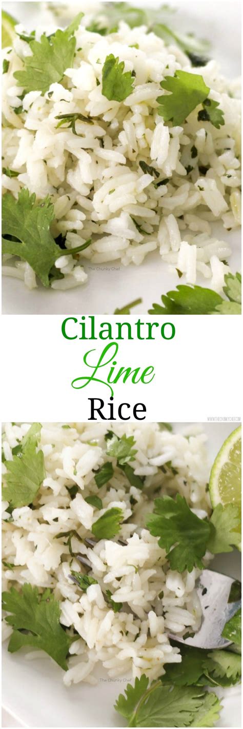 Do you use cilantro stems? Cilantro Lime Rice - The Chunky Chef