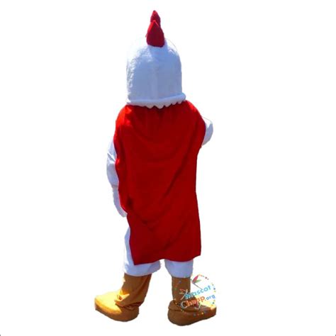 White Big Cock Mascot Costume