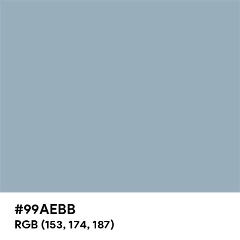 Foggy Blue Color Hex Code Is 99aebb