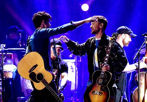 Justin Timberlake And Shawn Mendes Iheartradio Performance Popsugar Entertainment Photo 17