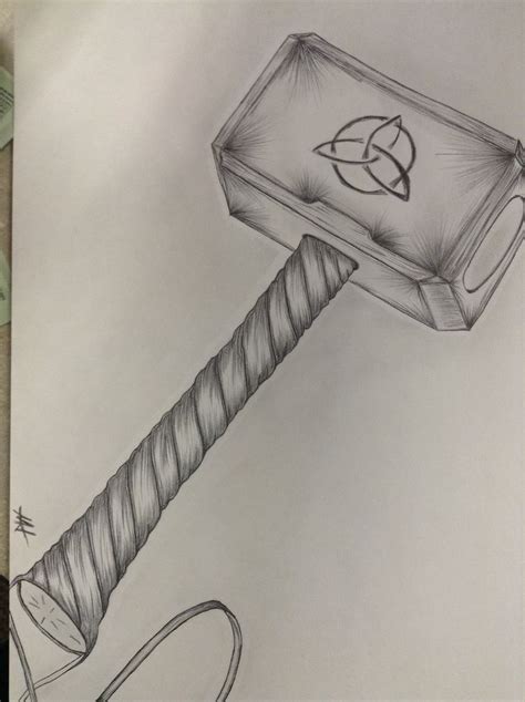 It is an old style silver plated hammer. Thor's Hammer | My Drawings | Pinterest | Thors hammer and ...