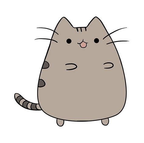Once you've drawn an oval, draw a crosshair just as you would when drawing the positioning of the human face. How to Draw Pusheen the Cat: Step 10 | Cute drawings, How ...