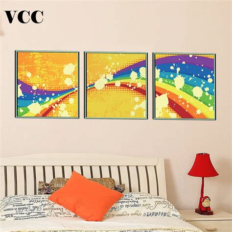 Rainbow Color Wall Art Canvas Painting Print Picturepaintings On The