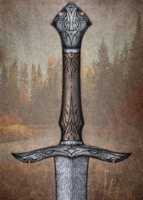 High Elven Hilt Sword Hilt Sword Design Sword Drawing