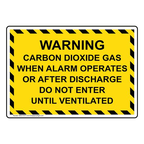 Chemical Sign Warning Carbon Dioxide Gas When Alarm Operates