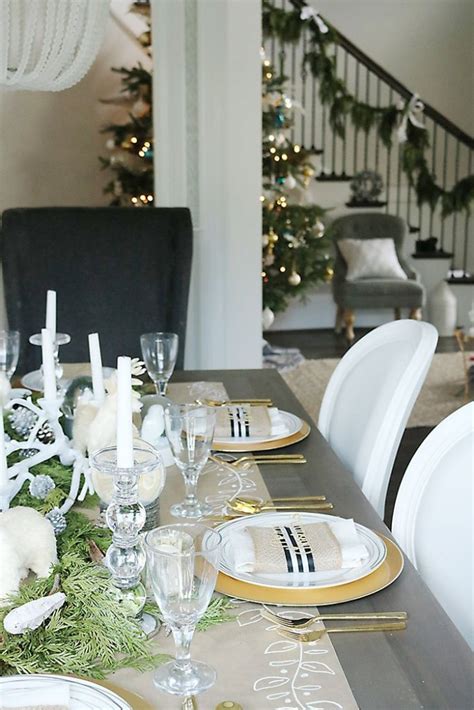 Christmas Table Decorations Just Add Garland Darling