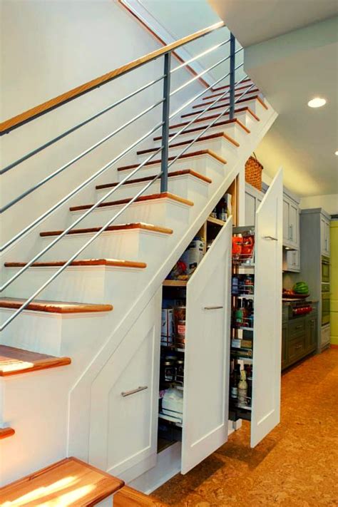 Attractive Straight Stairs Design For Home Staircase Storage Stairs