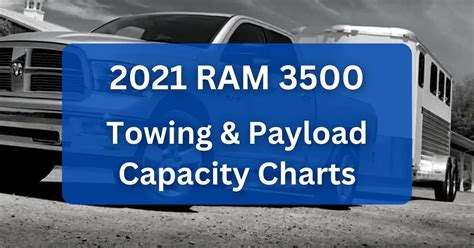 2021 Ram 3500 Towing Capacity And Payload With Charts