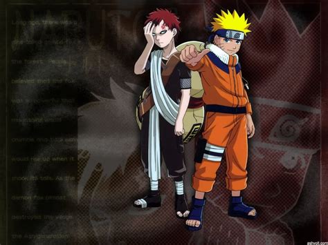 Best Friends Gaara And Naruto Anime Naruto Naruto Gaara Naruto