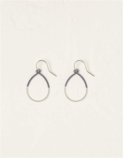 Purple Coloured Hoop Earrings Jewelry