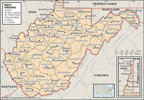 Old Historical City County And State Maps Of West Virginia