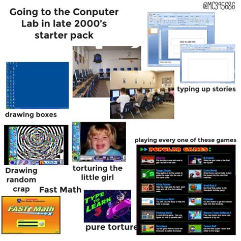 Going To The Computer Lab In The Late 2000s Starter Pack Rstarterpacks