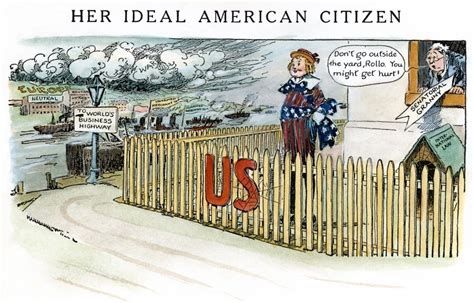Isolationism America Political Cartoon