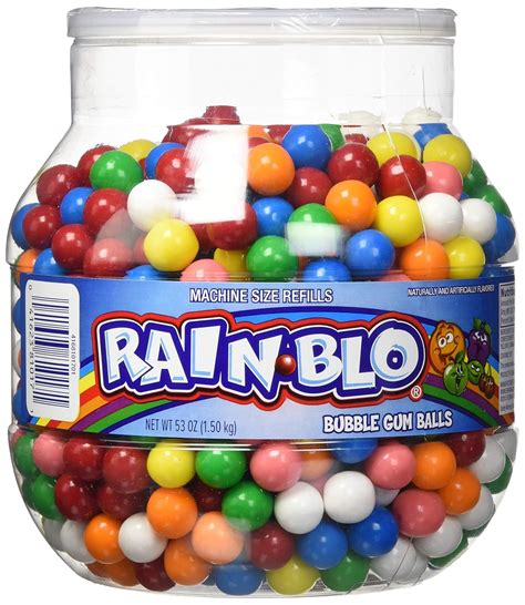 Rain Blo Bubble Gum Balls 53 Ounce Jar Grocery