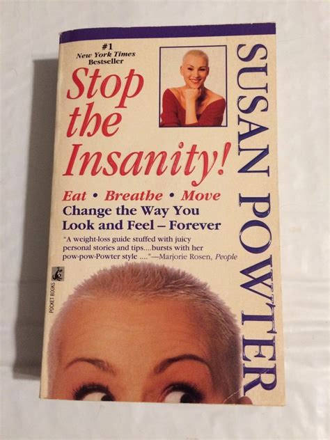 Stop The Insanity By Susan Powter 1995 Paperback Self Help Book Self Help Book Weight Los