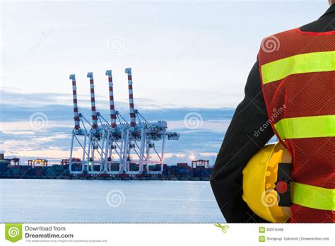 Hand Or Arm Of Engineer Hold Yellow Plastic Helmet Stock Photo Image