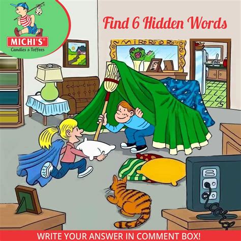 There Are 6 Words Hidden In This Picture Can You Find A Hidden Words