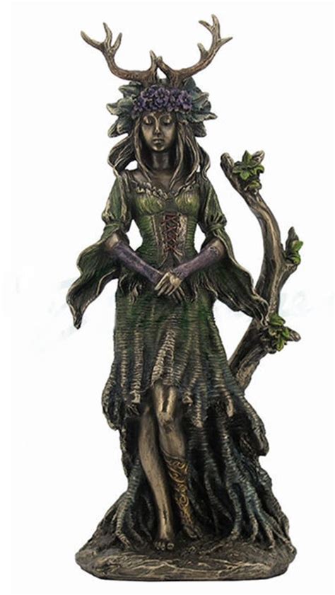 Lovely Guardian Goddess Of The Trees Statue Bronze Finish Celtic