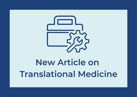 New Article On Translational Medicine On The Toolbox Eupati