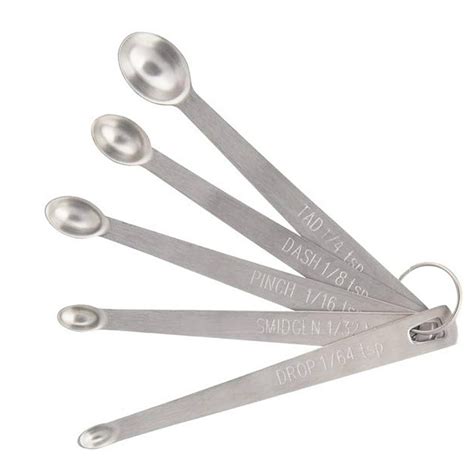 5pcs Small Measuring Spoons Stainless Steel Seasoning Dry And Liquid