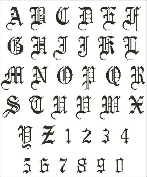 Old english font capital letters. Old English Alphabet - PinoyStitch
