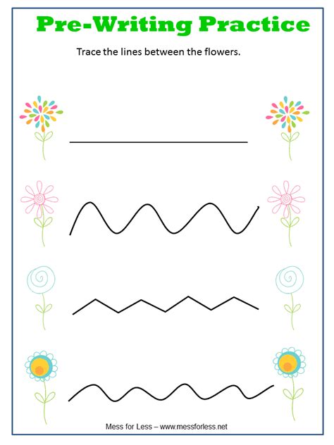 Free Spring Preschool Worksheets Mess For Less