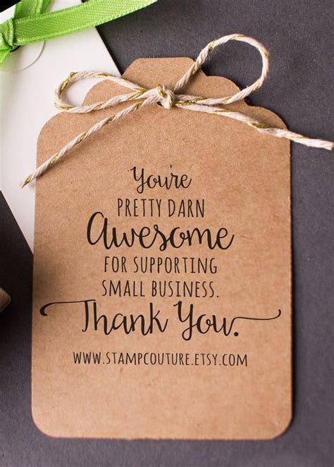 Craftycode business thank you cards. Thank You Stamp with Website Address for Small Business Custom , Business Card Stamp ...