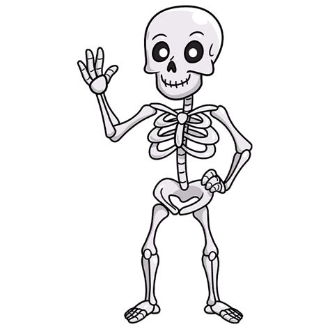 How To Draw A Cartoon Skeleton Really Easy Drawing Tutorial