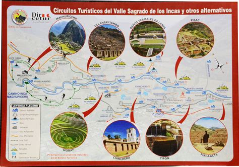 A Map Showing The Various Tourist Attractions In Cuscos And Machacaul