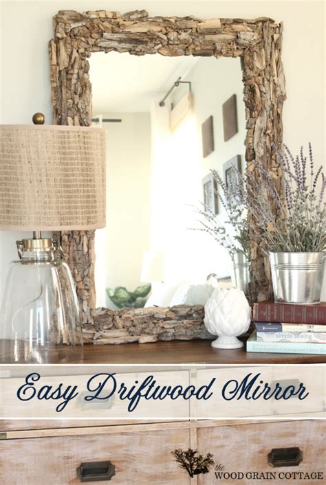 Decorating walls with mirrors really gives you an edge when it comes to having a modern home this is a more technical aspect within decorating walls with mirrors, but it is not for that reason less. Easy Driftwood Mirror - The Wood Grain Cottage