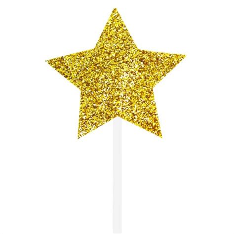 Buy Gold Glitter Star Cupcake Toppers 12 Pack Party Chest