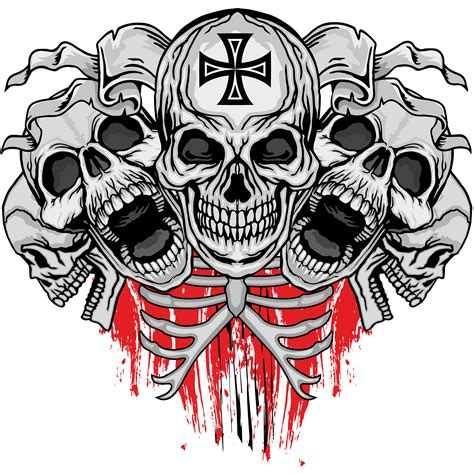 Aggressive Emblem With Skull 551830 Vector Art At Vecteezy
