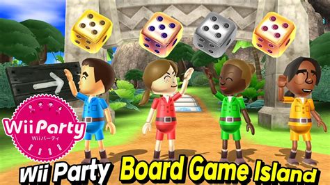 wii party board game island gameplay takumi vs lucia vs emma vs george master com wii파티