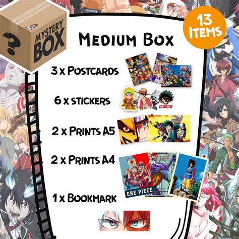 Mystery Anime Box Anime T Surprise Box Etsy