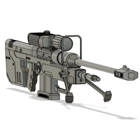 Halo 3 Sniper Rifle System 99d Series 2 Anti Matériel 3d And Etsy