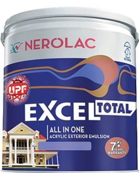 Nerolac Excel Total Acrylic Exterior Emulsion Paint 4L At Rs 1350