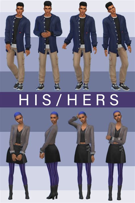 ♥ His Hers ♥ Total 8 Travel Second Poses For The Sims 4 Gallery