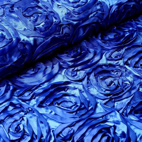 54x4 Yards Royal Blue Satin Rosette Fabric By The Bolt Diy Craft