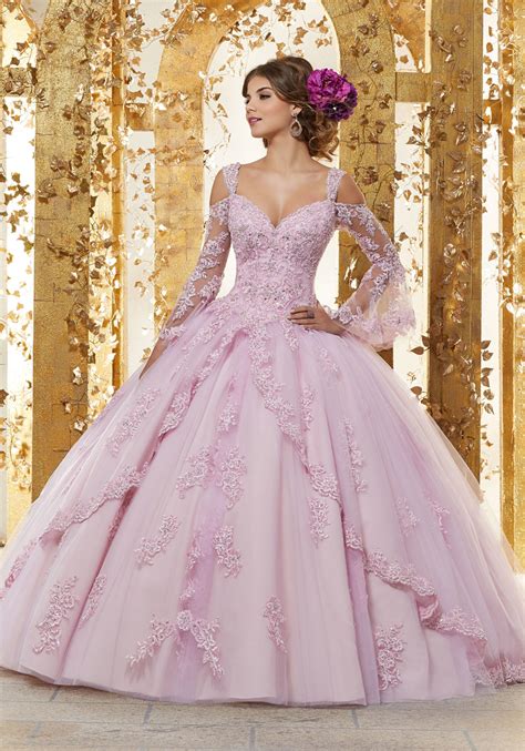 Crystal Beaded Lace And Tulle Quinceañera Dress Morilee