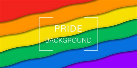 Pride Background Lgbtq Pride Month Waved Colored Rainbow Flag Symbol