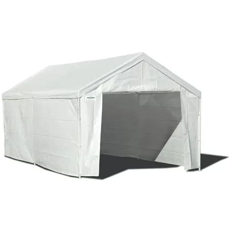 Caravan Canopy 10 X 20 Rectangle Carport Enclosure Kit White Outdoor