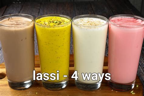 lassi recipe punjabi lassi 4 ways sweet lassi dry fruits chocolate and rose